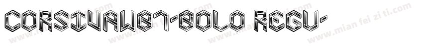 CorsivaW01-Bold Regu字体转换